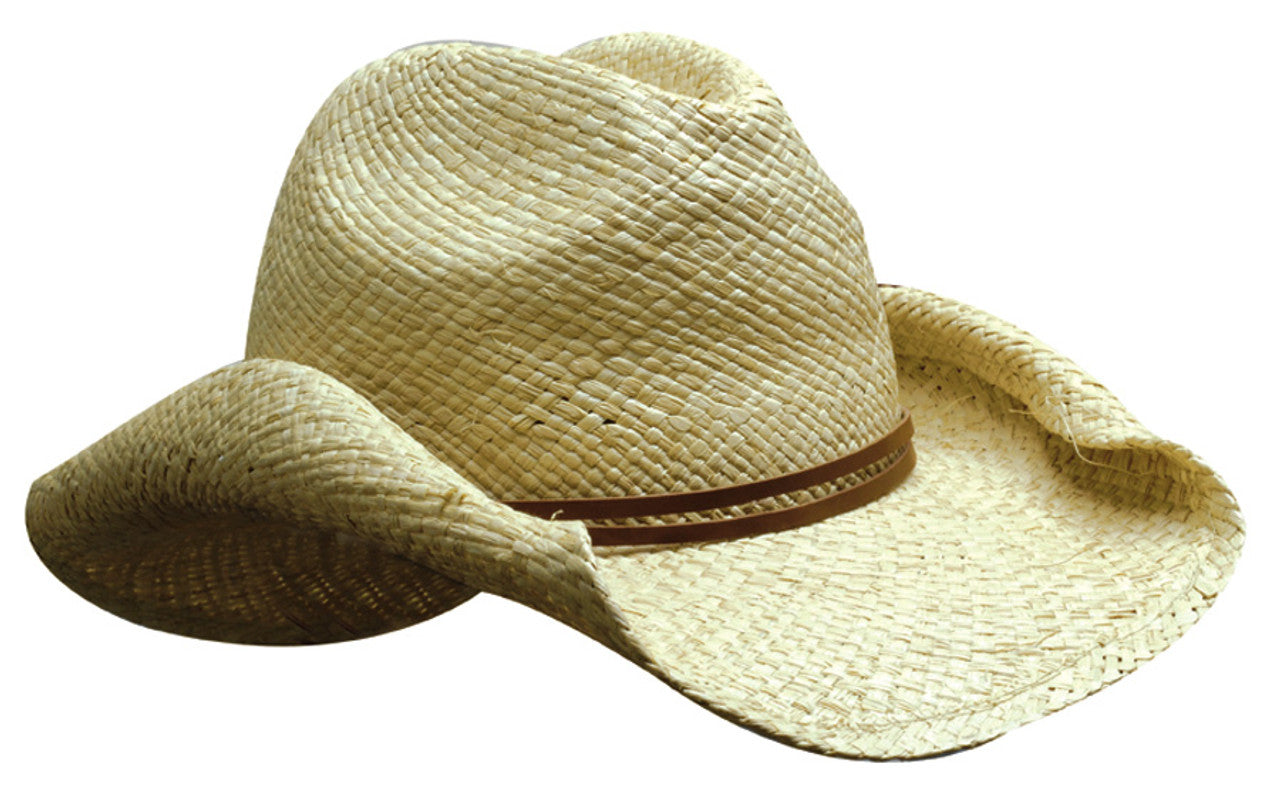 Headwear Ladies Cowboy Straw Cap (4283)-Clearance