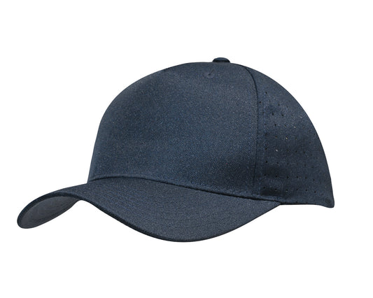 Headwear Breathable Poly Twill Cap With Circle Perforations (3976)