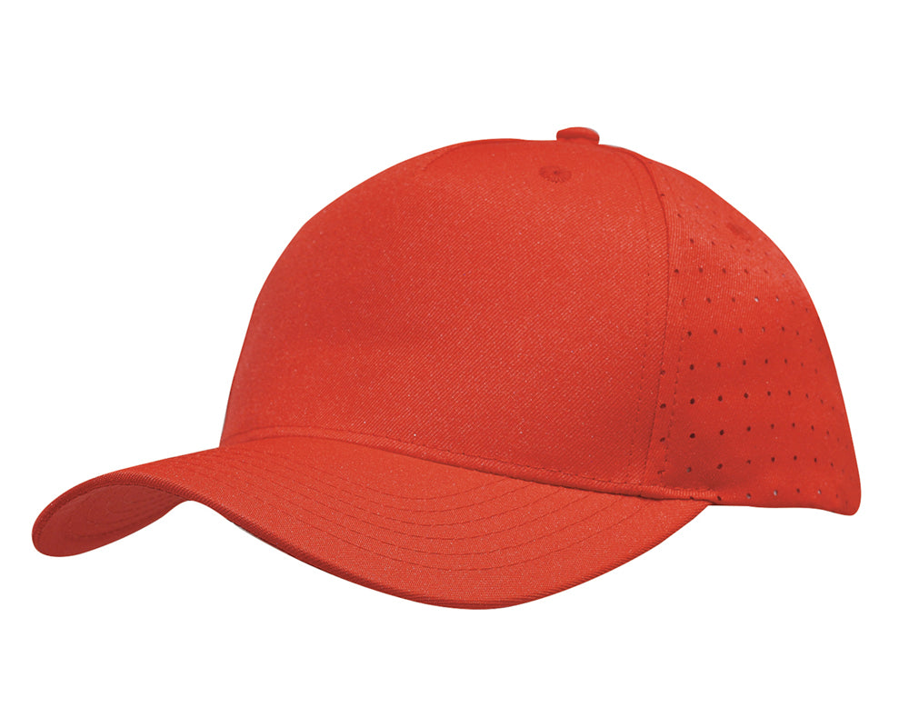 Headwear Breathable Poly Twill Cap With Circle Perforations (3976)
