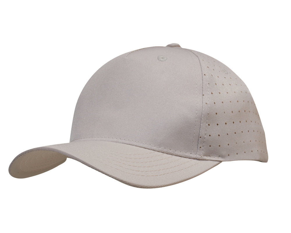 Headwear Breathable Poly Twill Cap With Circle Perforations (3976)