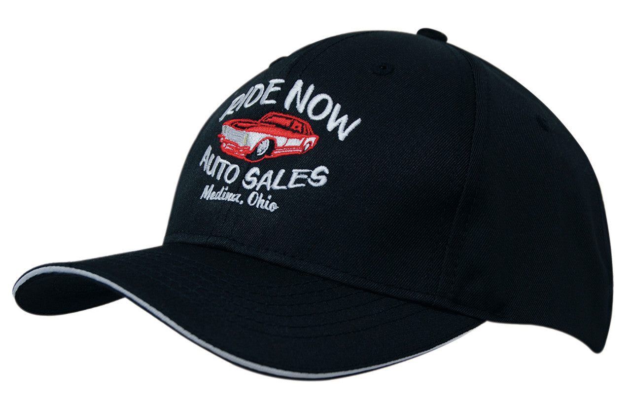 Headwear Breathable Poly Twill with Sandwich Trim Cap (4009)