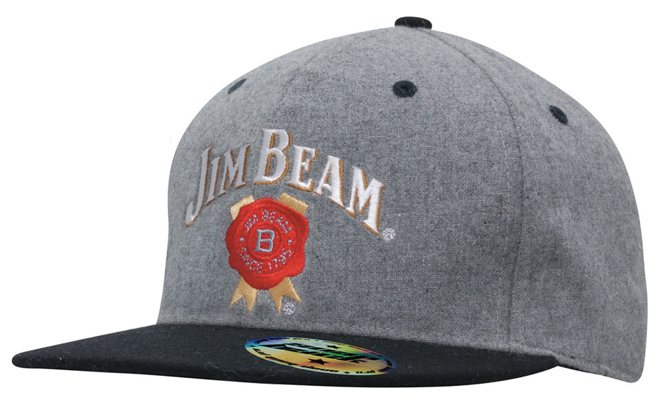 Headwear Grey Marle Flannel With Snap Back Pro Styling (4135)-Clearance