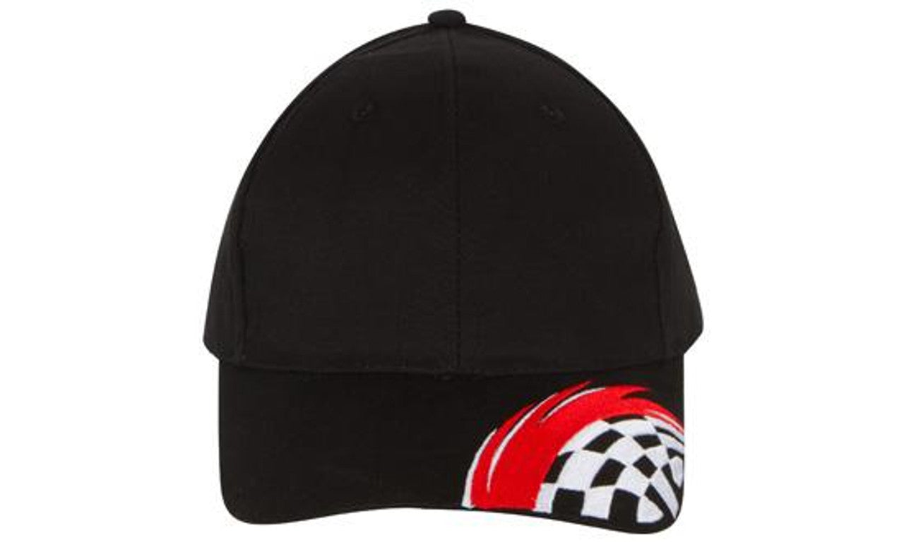 Headwear Brushed Cotton With Swoosh & Check Embroidery Cap (4183)-Clearance
