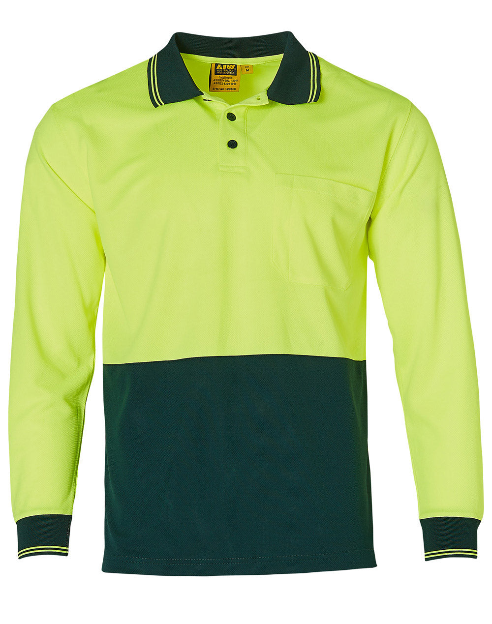 Winning Spirit Hi Visibility Long Sleeve CoolDry Micro-mesh Safety Polo (SW05CD)