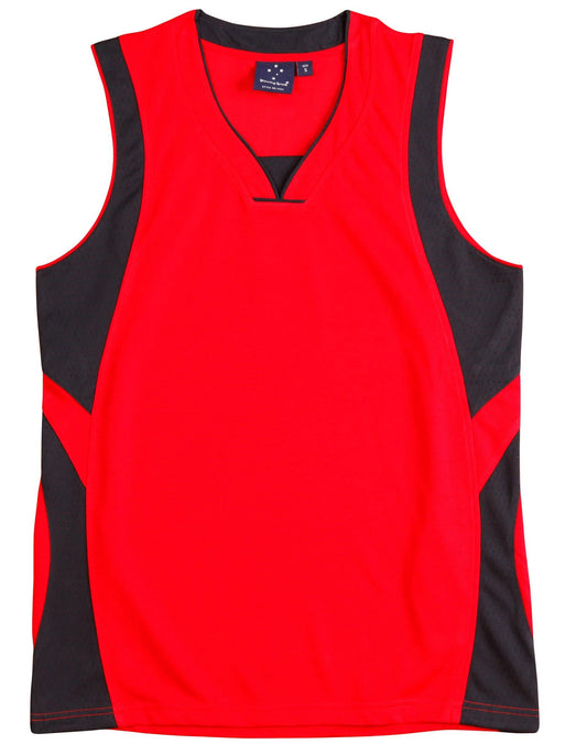 Winning Spirit Adults' CoolDry Basketball Contrast Colour Singlet (TS83)