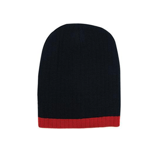 Headwear Two Tone Cable Knit Beanie - Toque (4195)