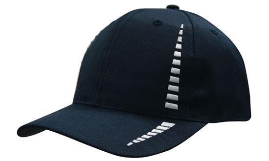 Headwear-Headwear Breathable Poly Twill with Small Check Patterning Cap-Navy/White / Free Size-Uniform Wholesalers - 5