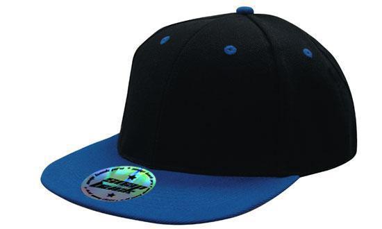 Headwear-Headwear Premium American Twill with Snap 59 Styling - Two Tone Cap-Black/Royal / Free Size-Uniform Wholesalers - 6