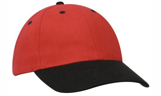 Headwear-Headwear Brushed Heavy Cotton-Red/Black / Free Size-Uniform Wholesalers - 25