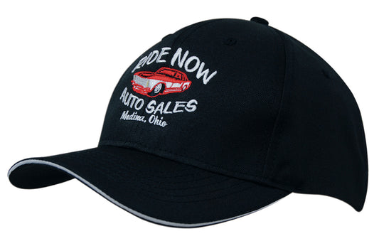 Headwear Breathable Poly Twill with Sandwich Trim Cap (4009)