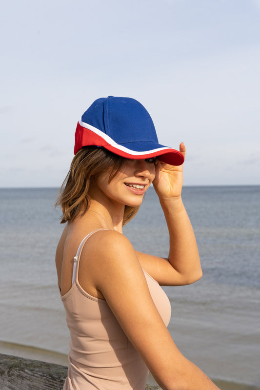 Headwear Brushed Heavy Cotton Tri-Coloured Cap (4026)