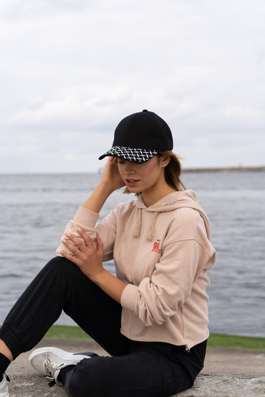 Headwear Brushed Heavy Cotton with Checker Plate on Peak (4044)