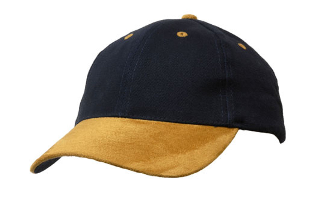 Headwear Brushed Heavy Cotton With Suede Peak Cap (4200)