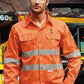Bocini Hi-Vis Cotton Drill Shirt Wtih Reflective Tape "X" Pattern (SS1233)