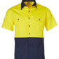 Winning Spirit Hi-Vis Two Tone Cool-Breeze Short Sleeve Cotton Work Shirt (SW57)