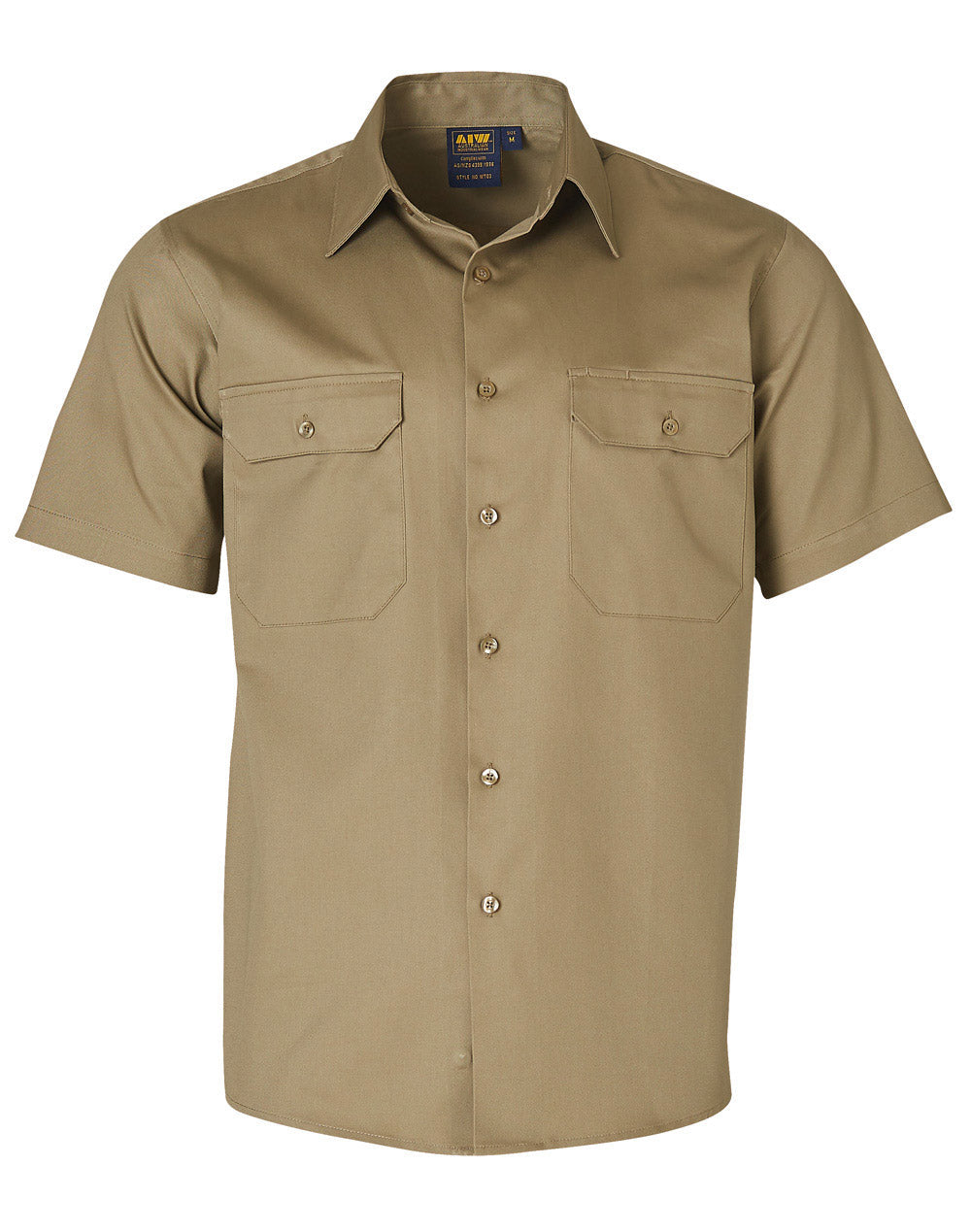 Winning Spirit Cotton Drill Short Sleeve Work Shirt (WT03)