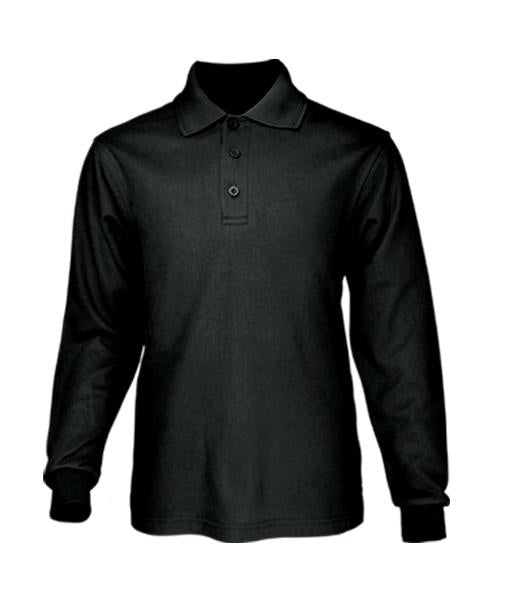 Bocini Plain Colour Poly Face Cotton Backing L/S Polo (CP1604)