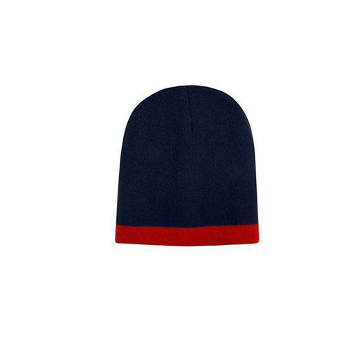 Headwear Roll Down Two Tone Acrylic Beanie - Toque Hat (4188)