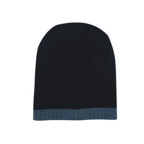 Headwear Two Tone Cable Knit Beanie - Toque (4195)