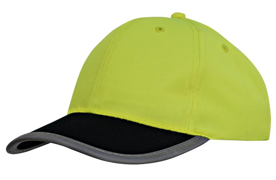 Headwear Luminescent Safety Cap with Reflective Trim (3021)