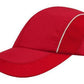Headwear-Headwear Spring Woven Fabric with Mesh to Side Panels and Peak-Red/White / Free Size-Uniform Wholesalers - 5