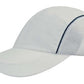 Headwear-Headwear Spring Woven Fabric with Mesh to Side Panels and Peak-White/Navy / Free Size-Uniform Wholesalers - 4