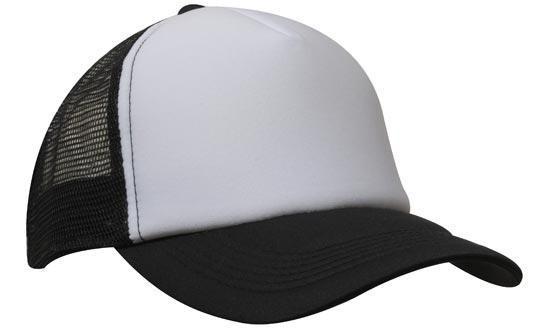 Headwear-Headwear Truckers Mesh Cap-White/Black / Free Size-Uniform Wholesalers - 7
