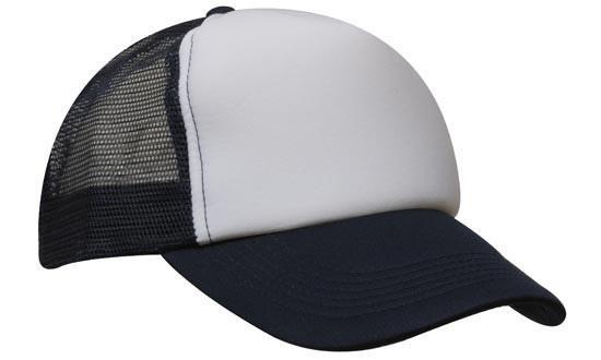 Headwear-Headwear Truckers Mesh Cap-White/Navy / Free Size-Uniform Wholesalers - 10