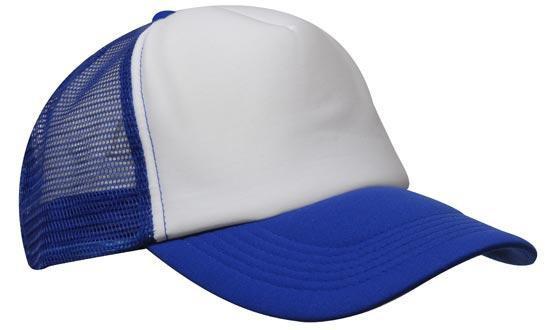 Headwear-Headwear Truckers Mesh Cap-White/Royal / Free Size-Uniform Wholesalers - 13