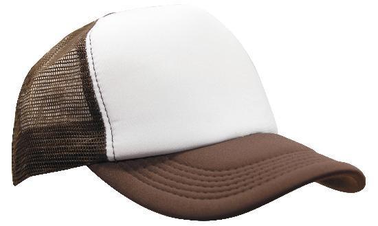 Headwear-Headwear Truckers Mesh Cap-White/Brown / Free Size-Uniform Wholesalers - 8