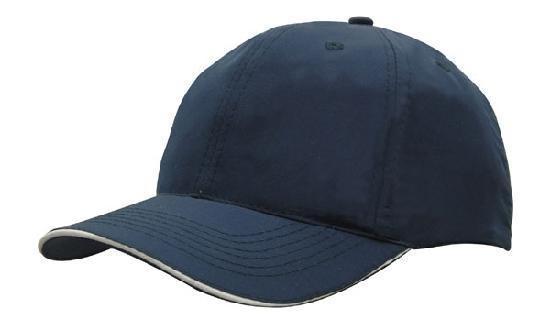 Headwear-Headwear Spring Woven Fabric with Wind Strap & Clip Cap-Navy/White / Free Size-Uniform Wholesalers - 4