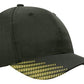 Headwear-Headwear Breathable Poly Twill with Peak Flash Print-Black/Gold / Free Size-Uniform Wholesalers - 4