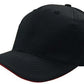 Headwear-Headwear Breathable Poly Twill with Sandwich Trim Cap-Black/Red / Free Size-Uniform Wholesalers - 3
