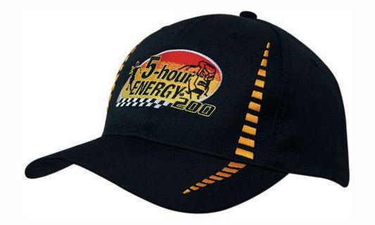 Headwear-Headwear Breathable Poly Twill with Small Check Patterning Cap--Uniform Wholesalers - 1