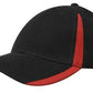 Headwear-Headwear  Brushed Heavy Cotton with Inserts on the Peak & Crown-Black/Red / Free Size-Uniform Wholesalers - 5