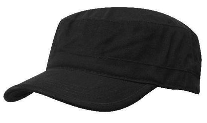 Headwear-Headwear Sports Twill Military Cap-Black / Free Size-Uniform Wholesalers - 2
