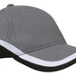 Headwear-Headwear Brushed Heavy Cotton Tri-Coloured Cap-Charcoal/White/Black / Free Size-Uniform Wholesalers - 4