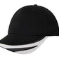 Headwear-Headwear Brushed Heavy Cotton with Peak Trim Embroidered-Black/White / Free Size-Uniform Wholesalers - 4