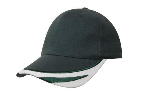 Headwear-Headwear Brushed Heavy Cotton with Peak Trim Embroidered-Bottle/White / Free Size-Uniform Wholesalers - 5