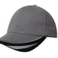 Headwear-Headwear Brushed Heavy Cotton with Peak Trim Embroidered-Charcoal/Black / Free Size-Uniform Wholesalers - 6