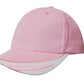 Headwear-Headwear Brushed Heavy Cotton with Peak Trim Embroidered-Pink/White / Free Size-Uniform Wholesalers - 10