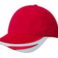Headwear-Headwear Brushed Heavy Cotton with Peak Trim Embroidered-Red/White / Free Size-Uniform Wholesalers - 11