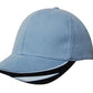 Headwear-Headwear Brushed Heavy Cotton with Peak Trim Embroidered-Sky/Navy / Free Size-Uniform Wholesalers - 13
