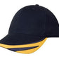 Headwear-Headwear Brushed Heavy Cotton with Peak Trim Embroidered-Navy/Gold / Free Size-Uniform Wholesalers - 7
