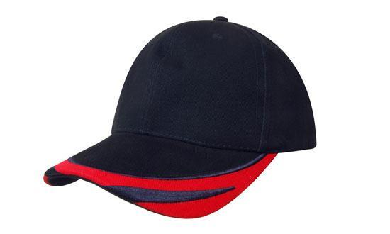 Headwear-Headwear Brushed Heavy Cotton with Peak Trim Embroidered-Navy/Red / Free Size-Uniform Wholesalers - 8