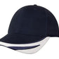 Headwear-Headwear Brushed Heavy Cotton with Peak Trim Embroidered-Navy/White / Free Size-Uniform Wholesalers - 9