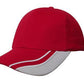 Headwear-Headwear Brushed Heavy Cotton with Curved Peak Inserts-Red/White / Free Size-Uniform Wholesalers - 10