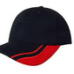 Headwear-Headwear Brushed Heavy Cotton with Curved Peak Inserts-Navy/Red / Free Size-Uniform Wholesalers - 8