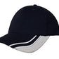 Headwear-Headwear Brushed Heavy Cotton with Curved Peak Inserts-Navy/White / Free Size-Uniform Wholesalers - 9