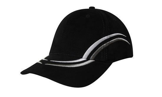 Headwear-Headwear Brushed Heavy Cotton with Curved Embroidery on Crown and Peak-Black/White/Charcoal / Free Size-Uniform Wholesalers - 2